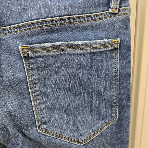 Athleta Sculptek Skinny‎ Jeans Size 6 Blue Denim Stretch Classic Dark Side Seam - Picture 9 of 9